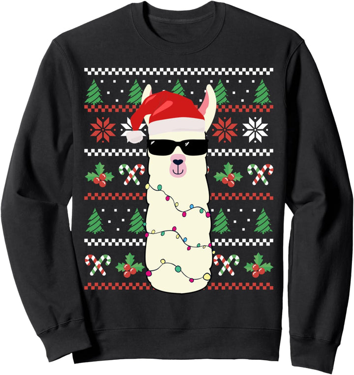 Weihnachtsoutfit Ugly Christmas Lama Weihnachten Sweatshirt