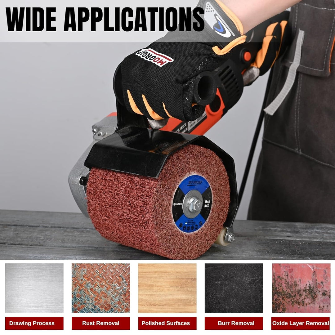 Schleifwalze Bürste, Nylonbürste 180 Körnung Schleifrolle Bürste Polierbürste zum Holzverarbeitung S