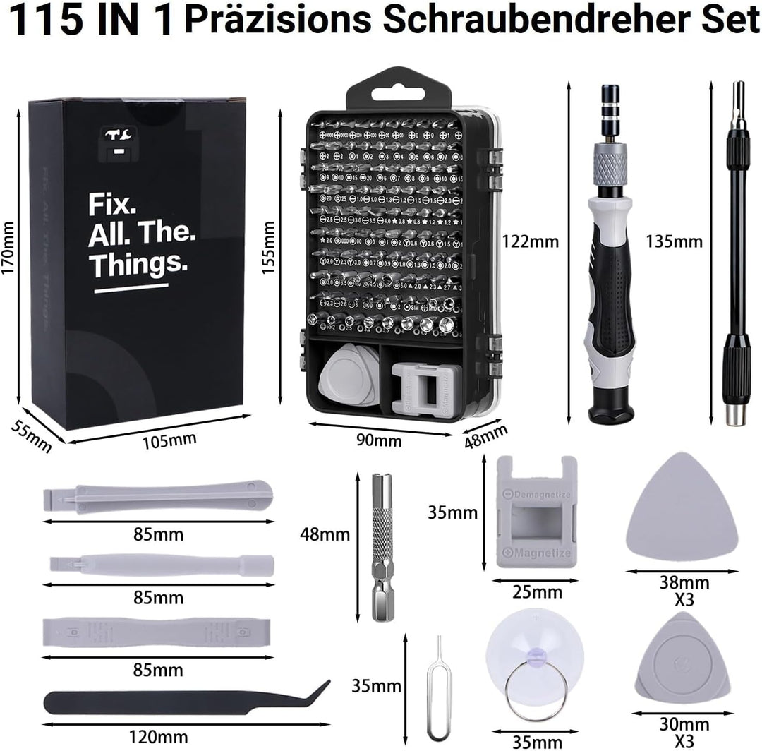 Geschenke für Männer,115 in 1 Präzisions-Schraubendreher Set, Geschenke für Papa, Männergeschenke Mu
