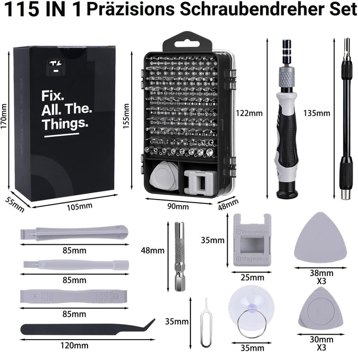 Geschenke für Männer,115 in 1 Präzisions-Schraubendreher Set, Geschenke für Papa, Männergeschenke Mu
