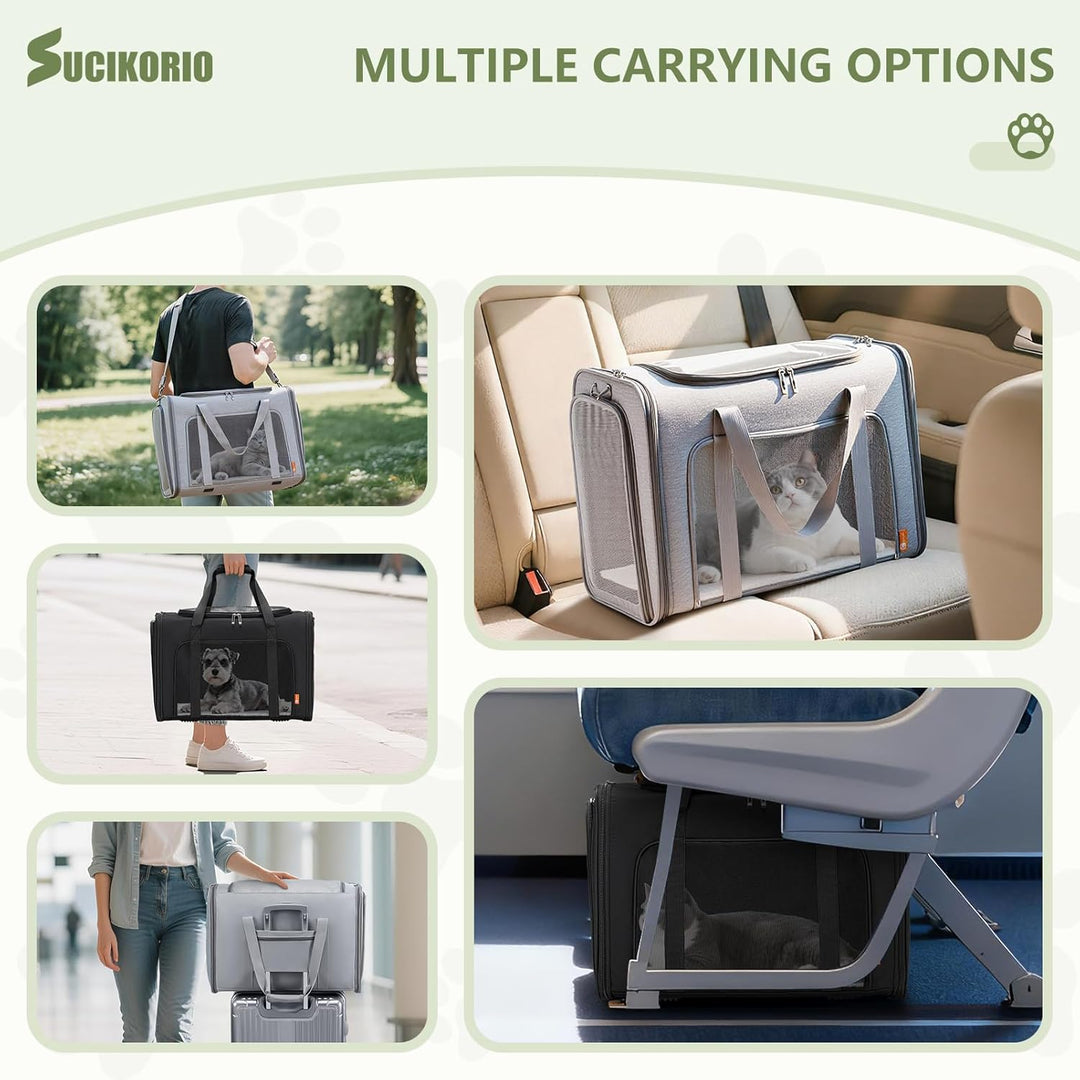 Hundetasche Flugzeug 55x40x23 Eurowings Lufthansa, Faltbare Hundetragetasche mit Faltbar Reisenapf N
