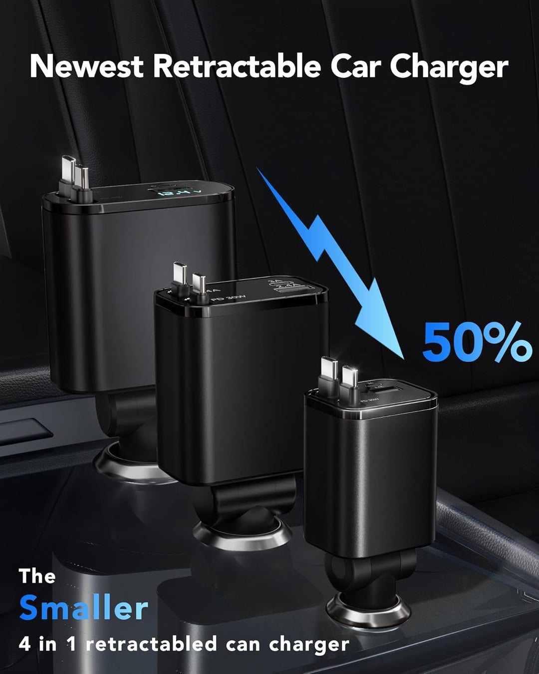 Aimtel 4 in 1 Zigarettenanzünder USB C 69W Auto Ladegerät, Kfz Ladegerät für Camping Wohnmobil Ladeg