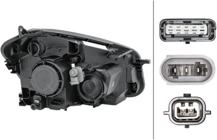 HELLA 1EL 010 335-051 DE/Halogen-Hauptscheinwerfer - links - für u.a. Nissan Qashqai I (J10, NJ10, J