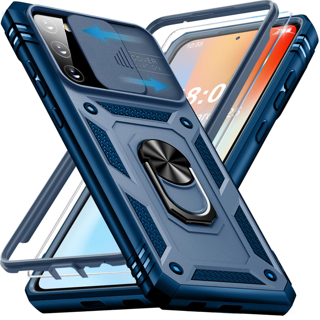 Giyer Handyhülle für Samsung Galaxy S20 FE Hülle mit Schutzfolie, Galaxy S20 FE 4G/5G Schutzhülle mi