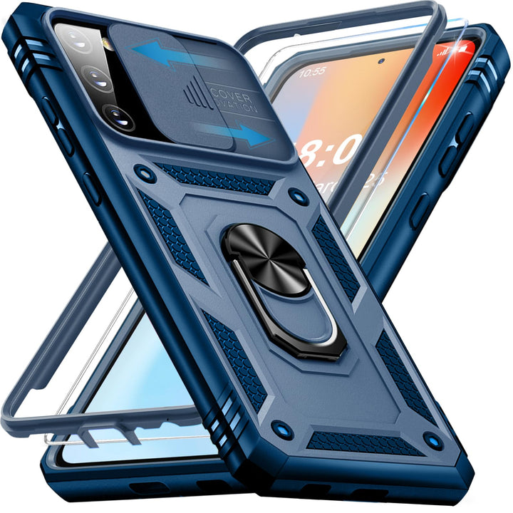Giyer Handyhülle für Samsung Galaxy S20 FE Hülle mit Schutzfolie, Galaxy S20 FE 4G/5G Schutzhülle mi