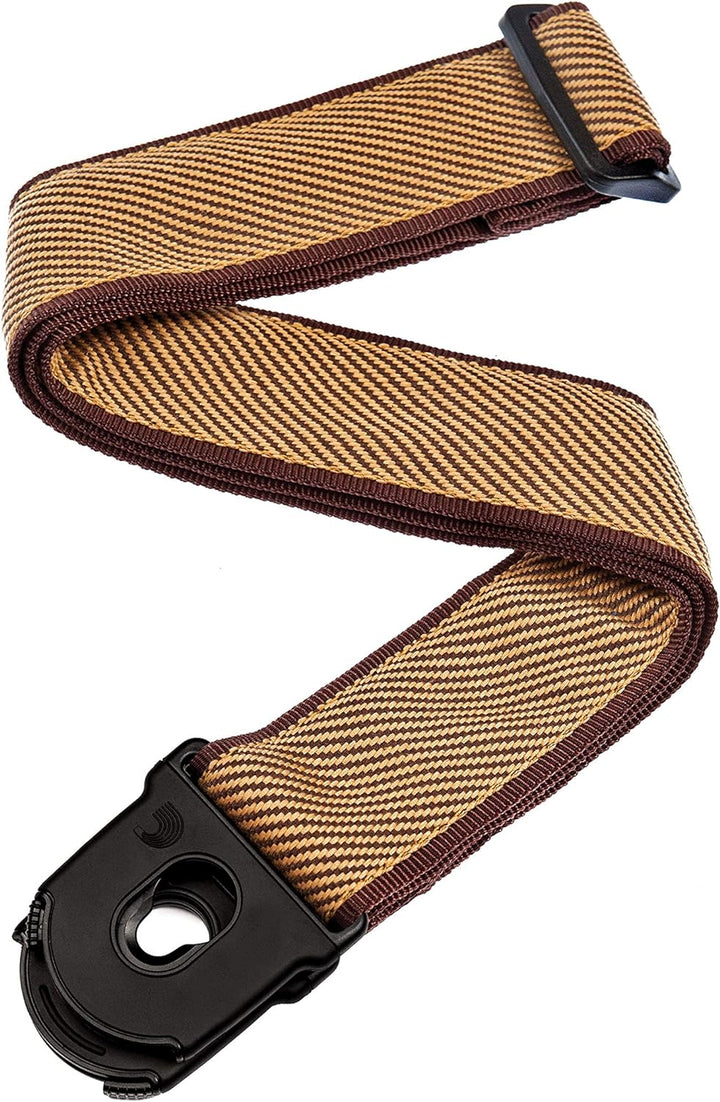 D'Addario Accessories Gitarrengurt mit Verschluss - E-Gitarrengurt, Akustikgitarrengurt, Bass-Gitarr