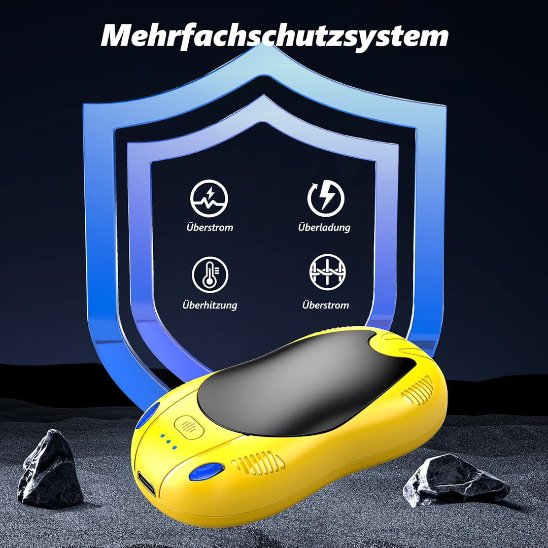 Handwärmer Elektrisch 2er, Taschenwärme, USB Taschenwärmer Wiederverwendbar mit 3 Wärmestufen, Winte