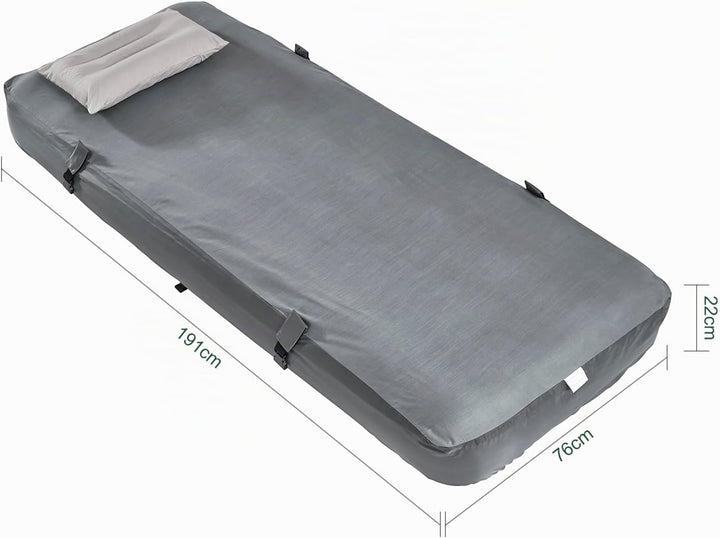 SoBuy Feldbett mit Zelt Grau 4in1 Zelt auf Stelzen mit Rolltasche Wasserdichtes Campingbett Outdoor