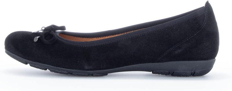 Gabor Damen Klassische Ballerinas, Frauen Flats 38 EU Schwarz, 38 EU Schwarz