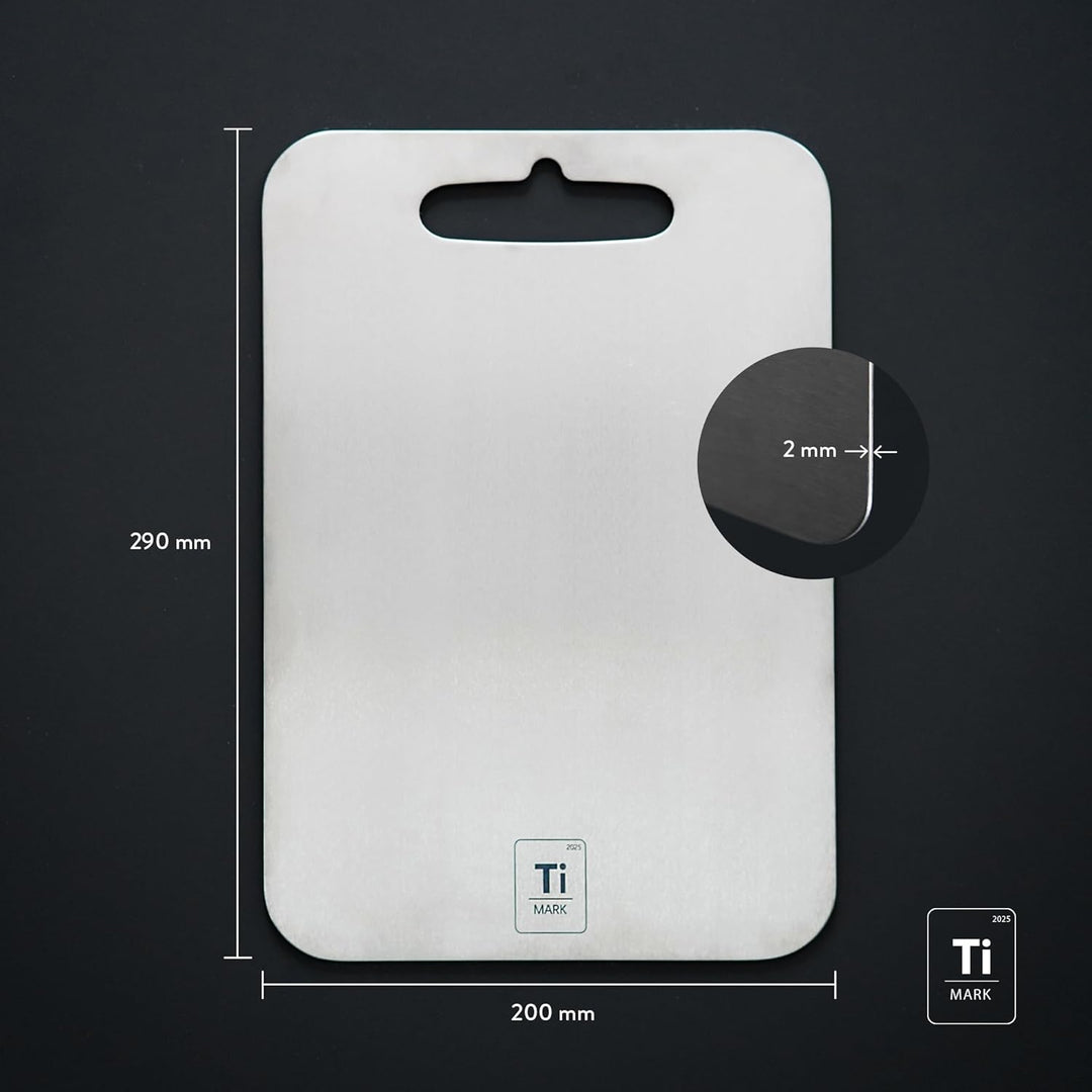TiMark Titan Schneidebrett - Antibakterielles und 100% hygienisches Material inkl. Geschenkverpackun