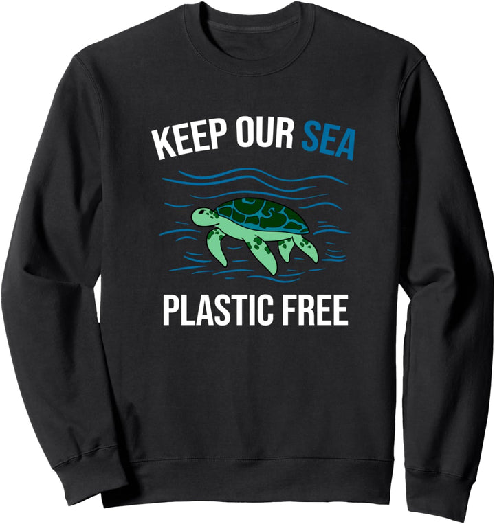 Vintage Keep Our Sea Plastic Free Sea Turtle Rescue Sweatshirt