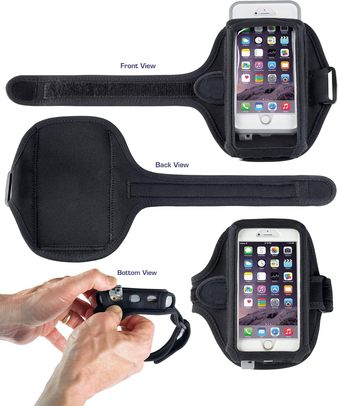 Tune Belt AB92 Sport Armband schwarz, schwarz