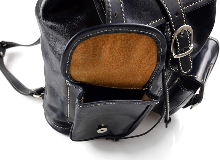 Rucksack leder blau rucksack damen herren reisetasche kalbsleder rucksack leder rucksack schulrucksa