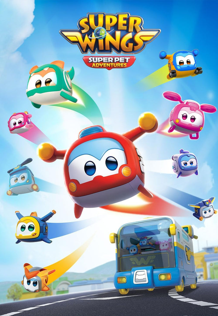 Super Wings EU770491 - Super Pets im 4er Pack, ca. 4,3 cm grosse Super Haustiere mit wechselbaren Ge