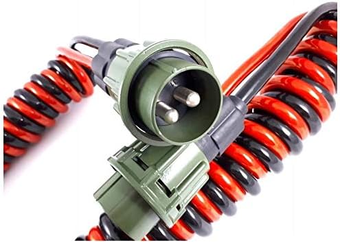 Easy Link NATO Spiralkabel Wendelkabel Stecker 24V 2pin 2x35mm2 4M Anwendung LKW.