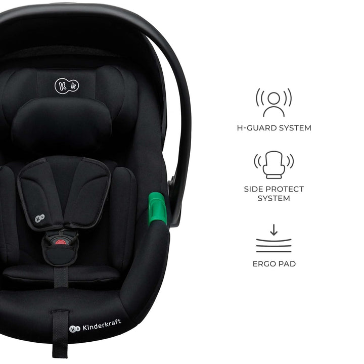Kinderkraft MINK PRO 2 i-Size 40-87 cm Autositz, Tragesitz von Geburt an Gruppe 0+, verstellbares Ko