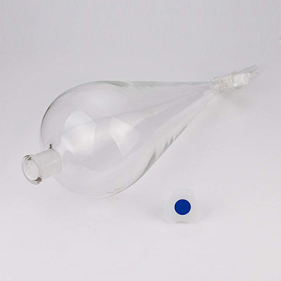 StonyLab 2000 ml Trichter aus Borosilikatglas, Separatory Funnel, Schwerwandig Konisch mit 24/40 Gel