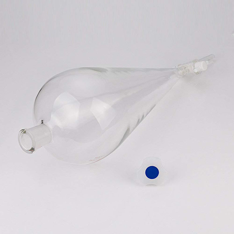 StonyLab 2000 ml Trichter aus Borosilikatglas, Separatory Funnel, Schwerwandig Konisch mit 24/40 Gel