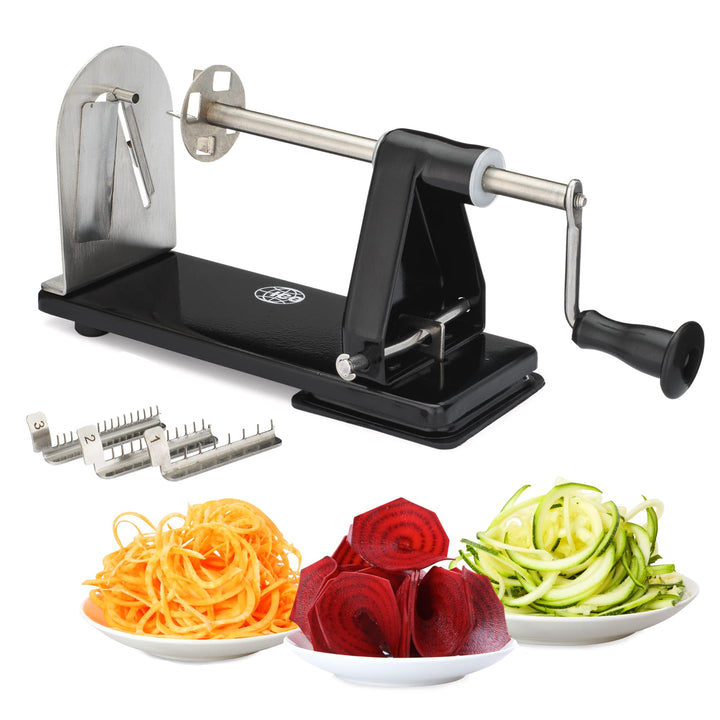 ICO 3-Klingen Stahl Spiralschneider Gemüse, Zucchini Spaghetti Schneider oder Zoodles Spiralschneide