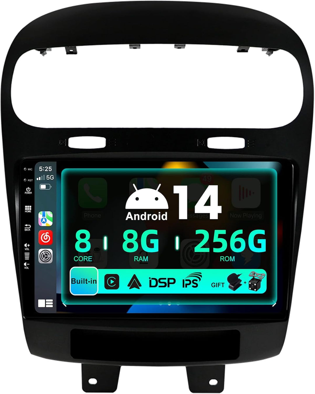 SXAUTO ¦ 8G+256G ¦ Android 12 IPS Autoradio für Fiat Freemont Dodge Journey Leap (2012-2020) - Einge