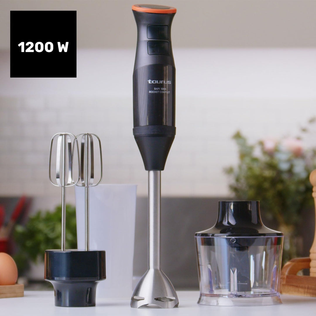 Taurus BAPI 1200 Rocket - Stabmixer 1200W | 20 Geschwindigkeitsstufen | Turbofunktion | Edelstahlkli