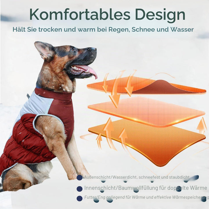 Wintermantel Hundemantel Gross Hund, Hundemantel Winter Rollkragen Warme Reflektierende,Haustier Ski