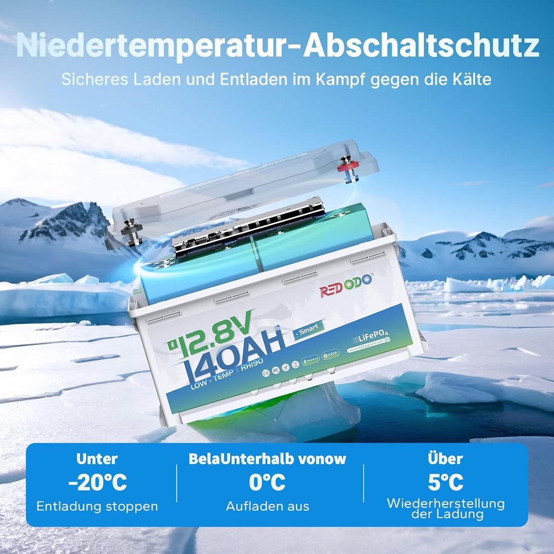 Redodo [3PACK] 12V 140Ah H190 Bluetooth LiFePO4 Batterie mit 189mm Höhe, 1792Wh Tiefzyklus Lithium B