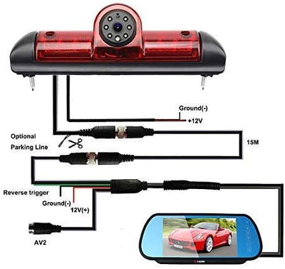 Auto Dritte Dach Top Mount Bremsleuchte Kamera Bremslicht Rückfahrkamera für Citroen Jumper/FIAT DUC