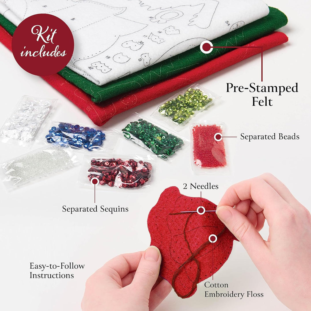 Bucilla Filzapplikation, Wandbehang-Set, Noel, perfekt für Urlaub, DIY, Nadelspitze, Kunst und Handw