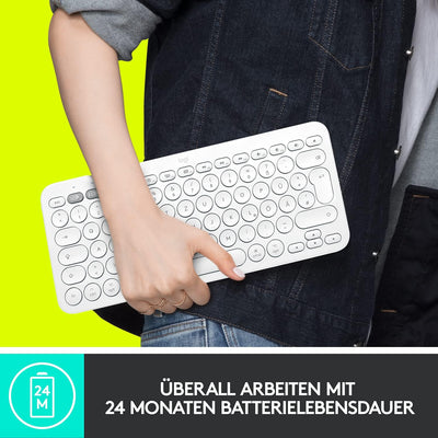 Logitech - Eingangsgeräte K380 F. MAC Multi-Device BTKEYB - Offwhite - ESP - Mediter