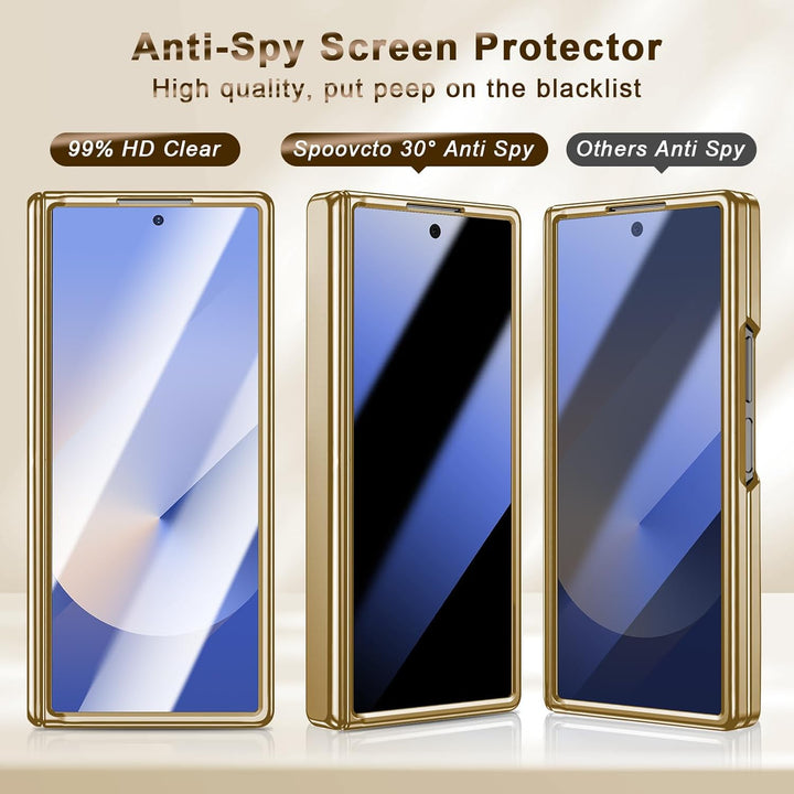 spoovcto für Samsung Galaxy Z Fold6 Fall: mit Anti-spy Privatsphäre Displayschutz, Built-in Kamera K