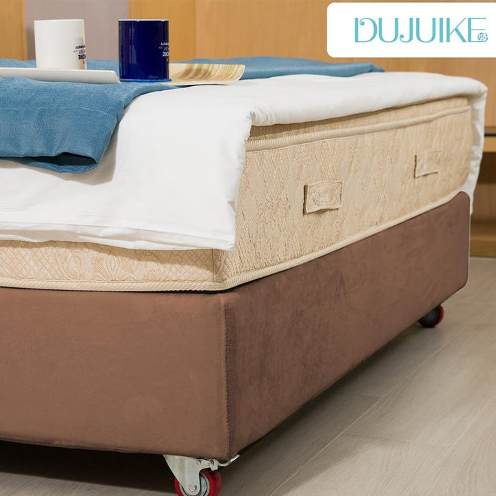 DUJUIKE Stretch Samt Boxspring Abdeckung zum Umwickeln, Alternative zum Traditionellen Volant Bettro