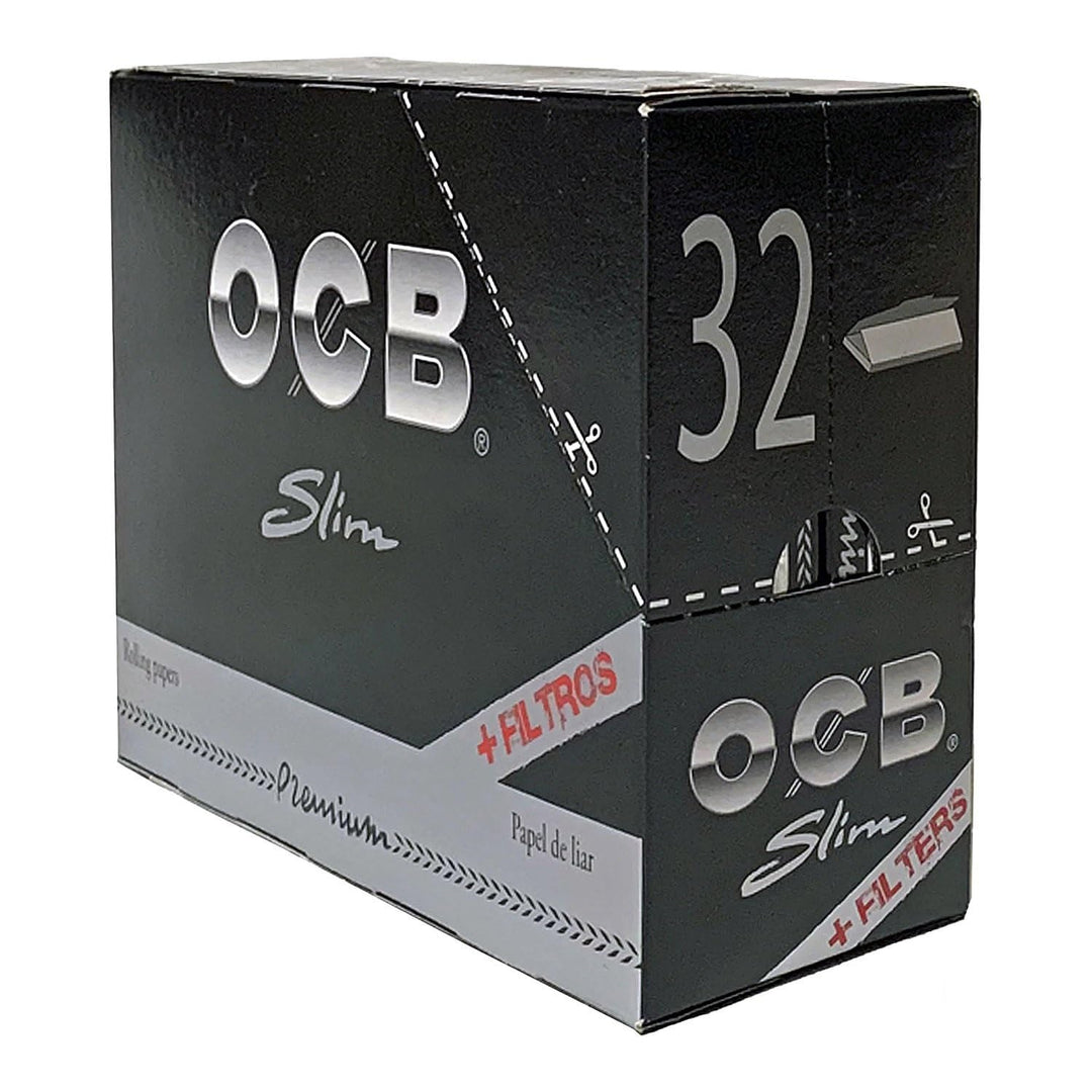 OCB Premium Long Slim Paper schwarz + Tips Zigarettenpapier, Papier, 15 x 15 x 5 cm OCB Schwarz Prem