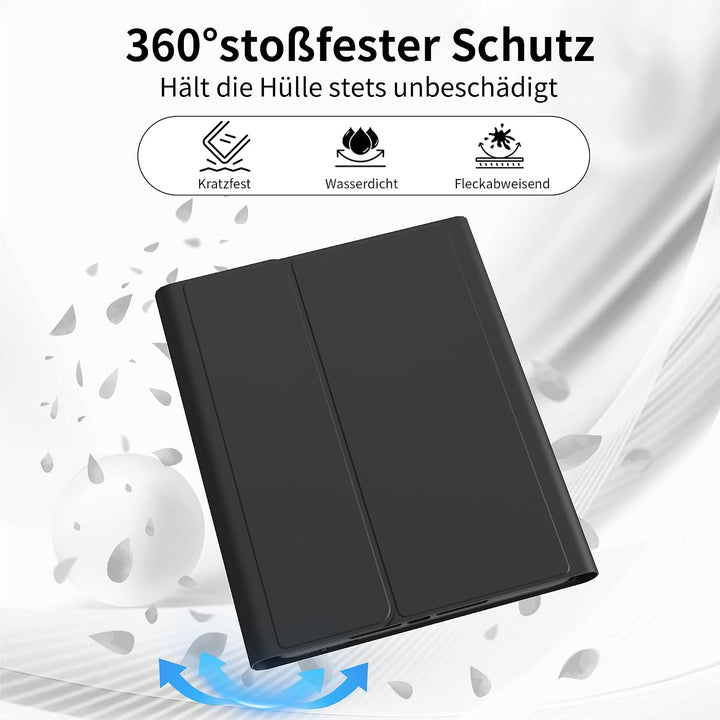Tastatur Hülle für iPad 9. 8. 7. Generation 2021/2020/2019 10,2 Zoll mit Stifthalter, Magnetisch Blu