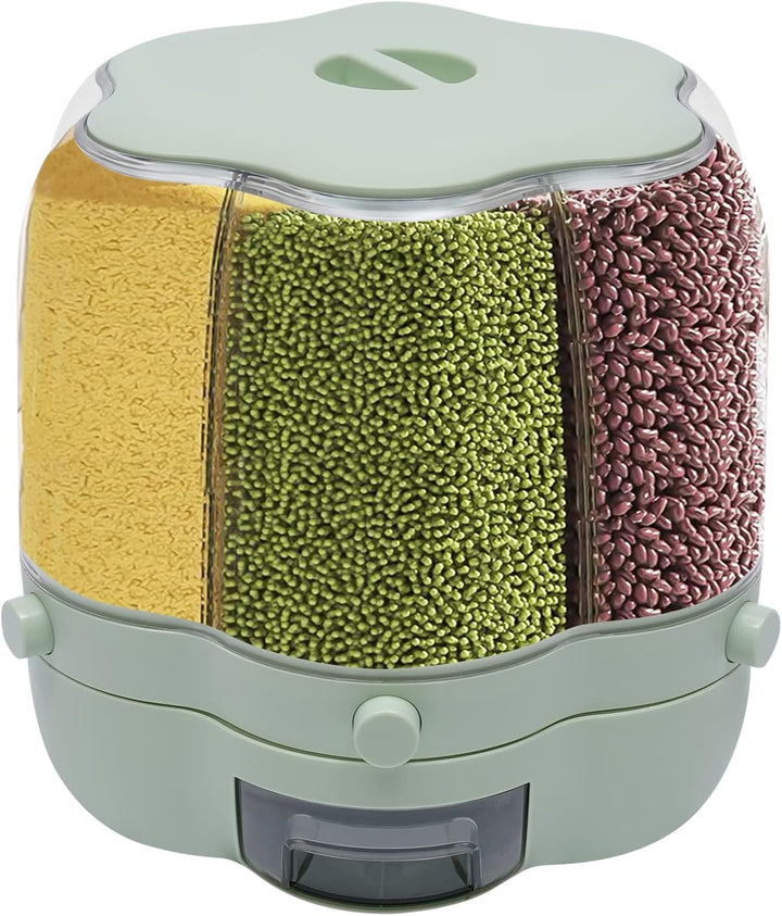 Getreidebehälter,Cerealienspender,Cornflakes Spender mit 6 Gitter,Drehbarer Müslispender,Haushalts-R
