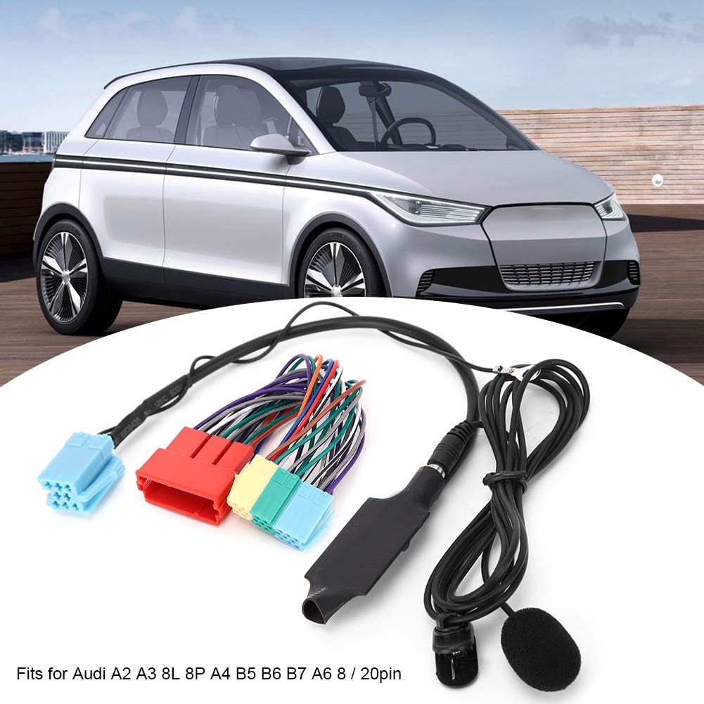 KIMISS Bluetooth Audio Adapter mit Lautsprecher Auto Stereo Passend für A2 A3 8L 8P