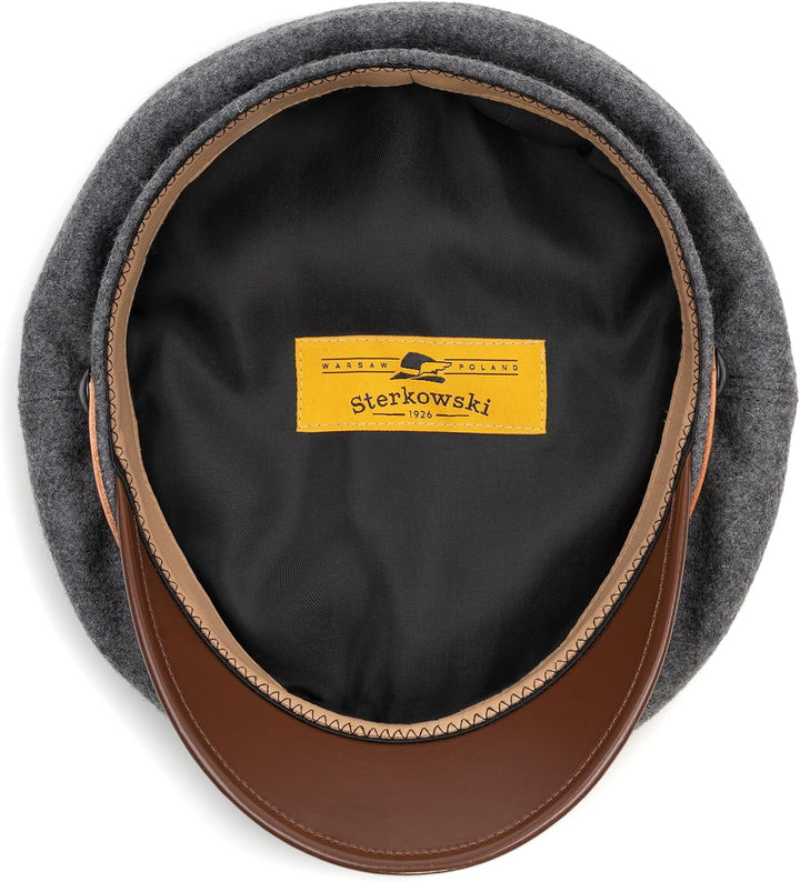 Sterkowski Maciejowka Model 1 Mütze | Wolle Schirmmütze für Herren und Frauen | Elegant Breton Mütze