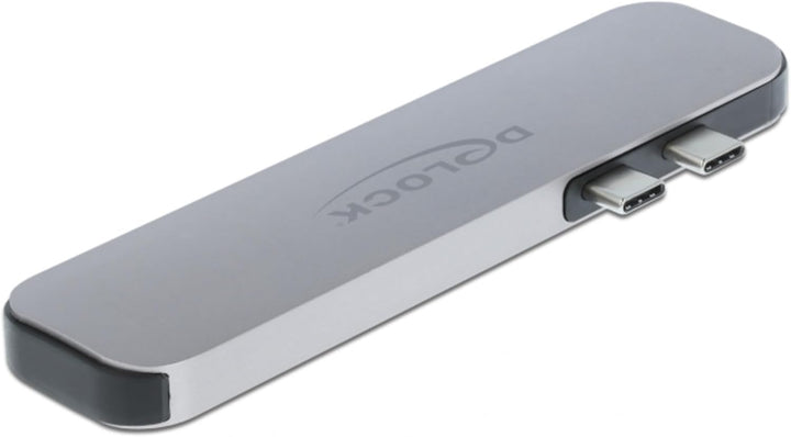 Delock USB C HUB für MacBook, 6-In-1, USB-C Adapter, Thunderbolt 3 Mini Dock, 2 x HDMI 4K, 3X USB 3.
