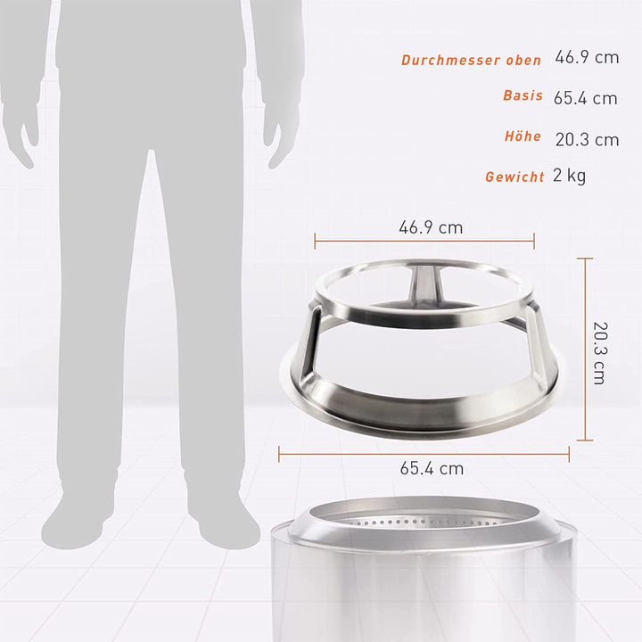 Solo Stove Aufsatz für Yukon Feuerschale | Edelstahl-Aufsatz zur Nutzung mit Solo Stove Gusseisenpla