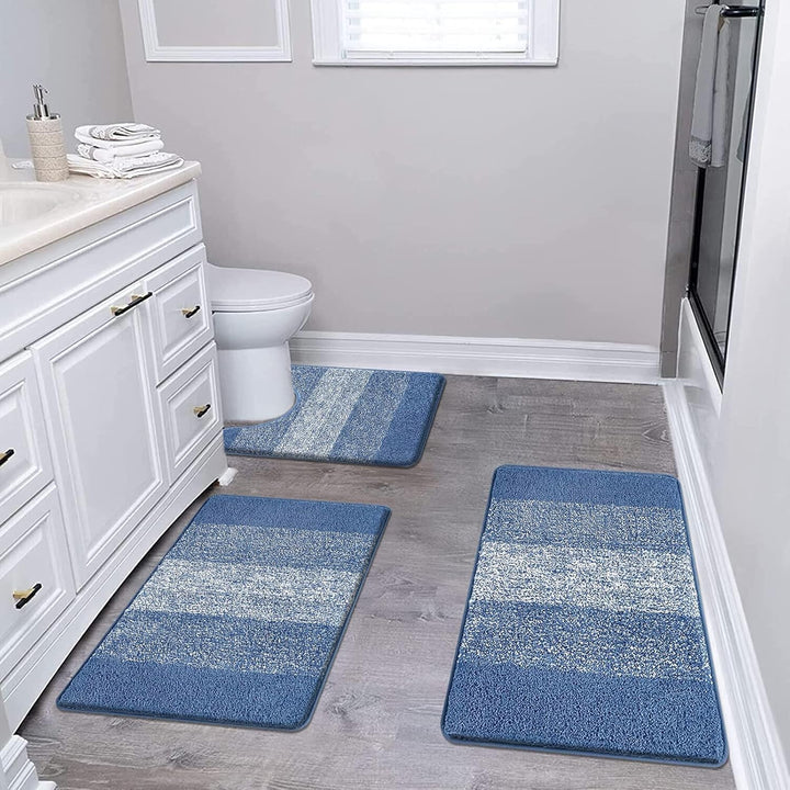 Enyhom Badteppich Set 3 Teilig Weich Hochflor Duschteppich Badematte Toilettenmatte Maschinenwaschba