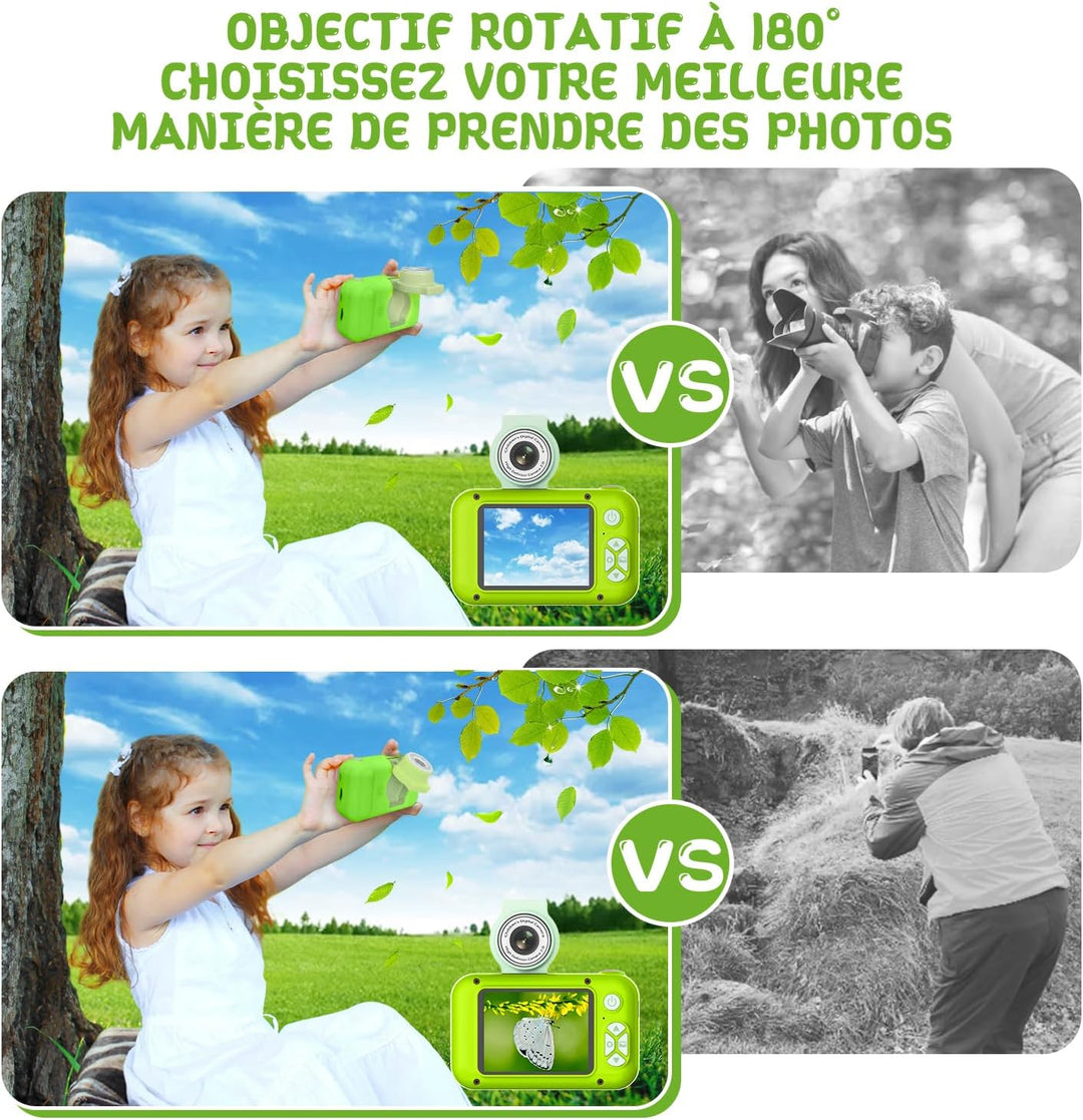 KinderKamera,ARNSSIEN Kinder Kamera,Selfie,Geschenk für3 4 5 6 7 8 9 10Jahre Mädchen und Junge,2.4in