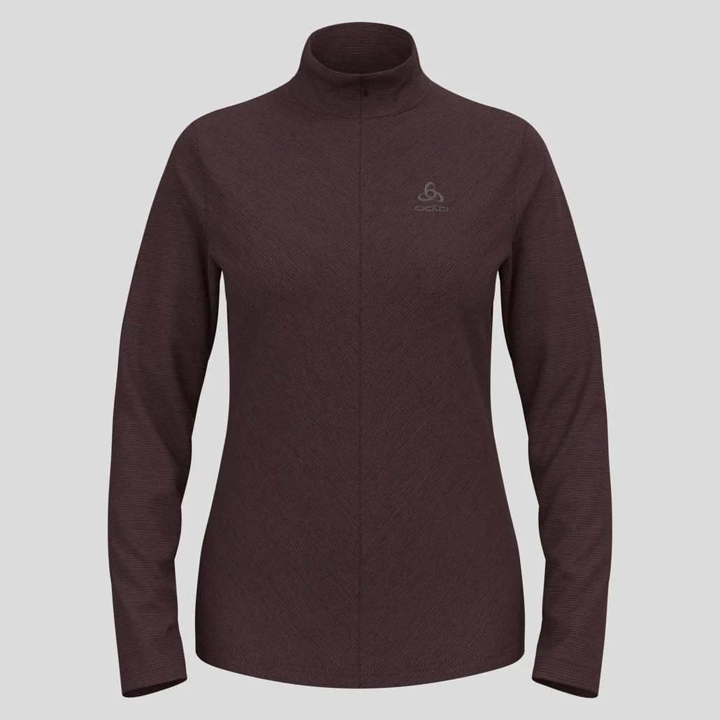 Odlo Damen Roy 1/2 Zip Longsleeve Fudge - Black S, Fudge - Black S
