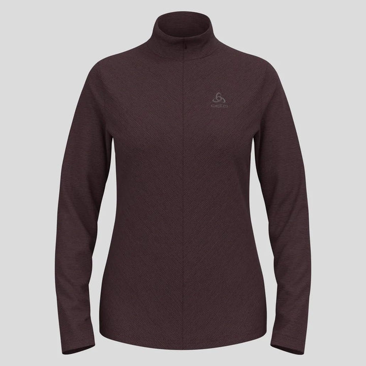 Odlo Damen Roy 1/2 Zip Longsleeve Fudge - Black S, Fudge - Black S