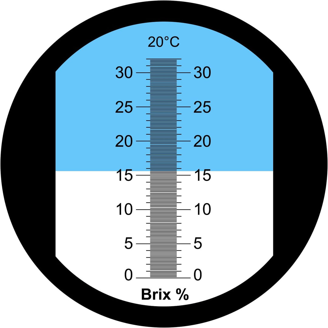 GAIN EXPRESS 0-32% Brix Refraktometer ATC Hochkonzentrierte Zuckerlösung Inhalt Test-Tool 0,2% Divis