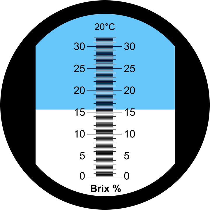GAIN EXPRESS 0-32% Brix Refraktometer ATC Hochkonzentrierte Zuckerlösung Inhalt Test-Tool 0,2% Divis