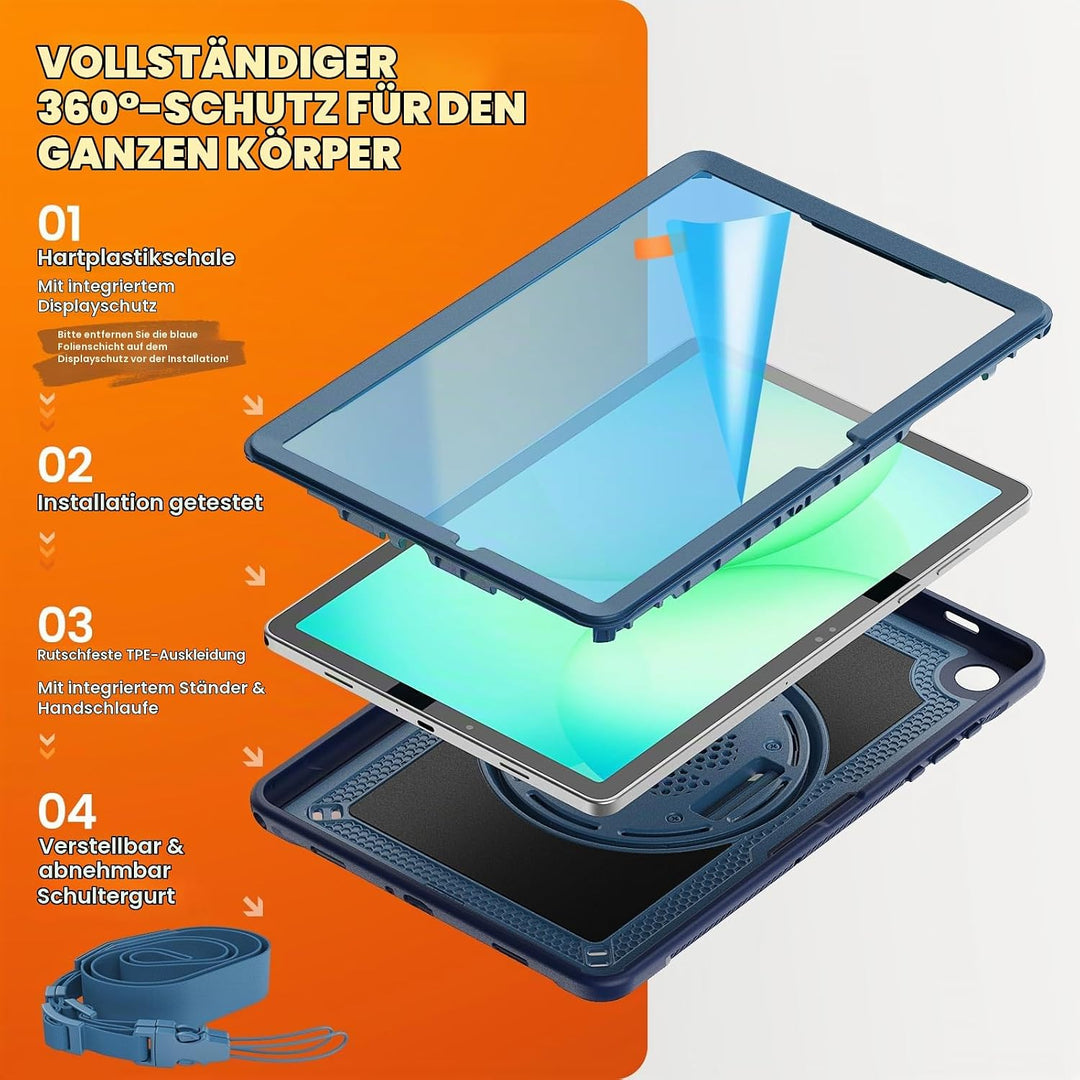 SEYMAC stock Hülle für Samsung Galaxy Tab A11+ Plus/A9+ Plus 11 Zoll 2025/2023, Stossfeste Hülle mit