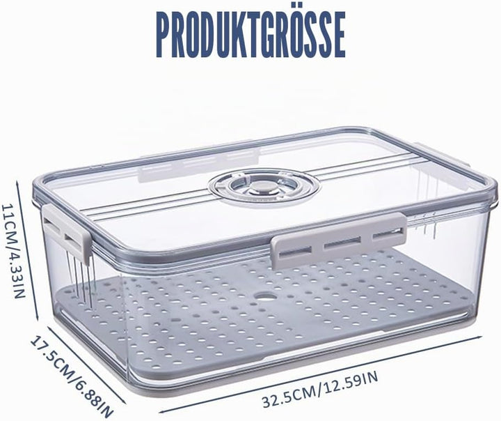 Brotkasten Brotaufbewahrungsbox Gross mit Datumsverschluss Frischhaltebox mit Ablaufschale Brotbox K