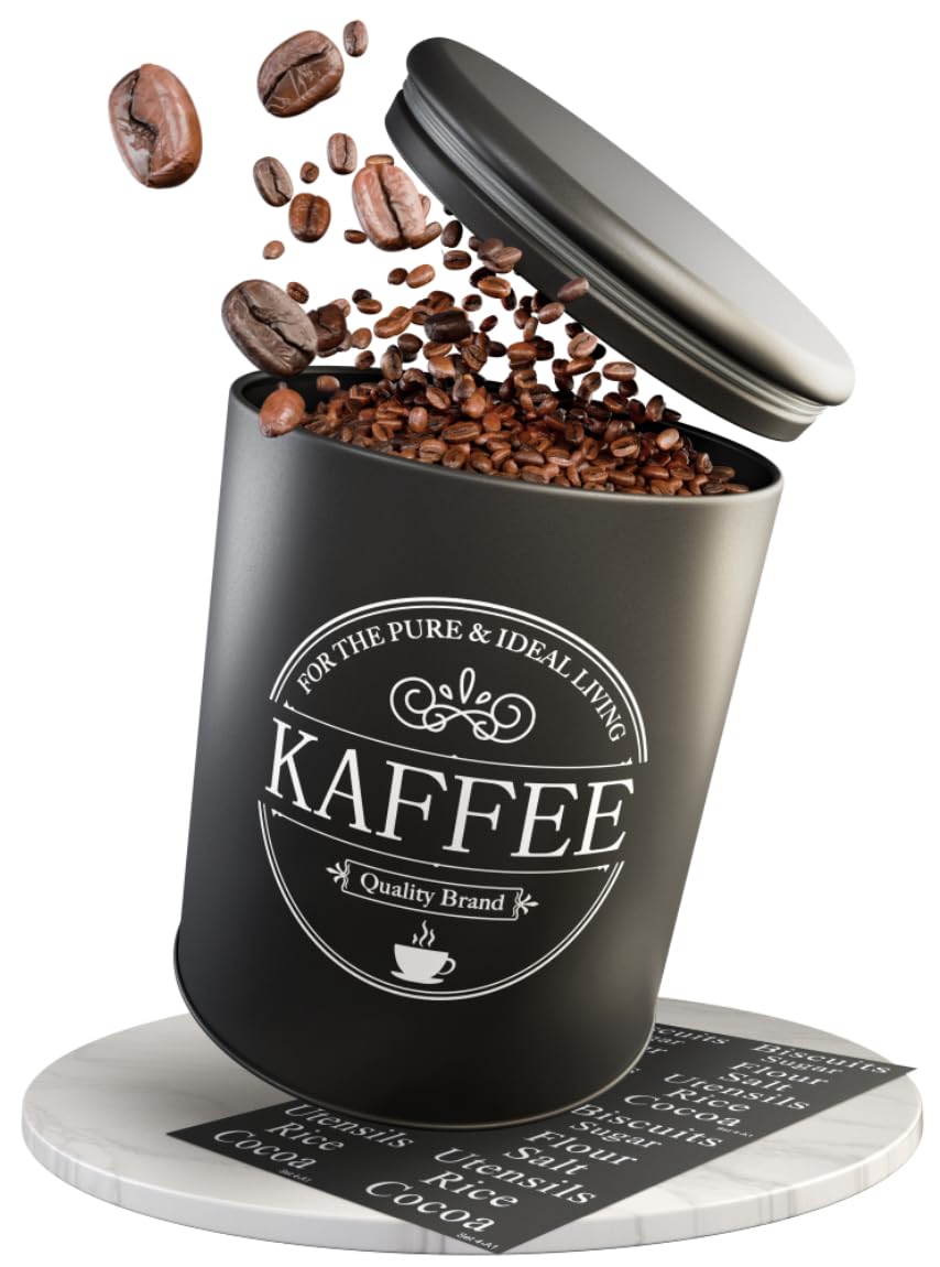 IDEALTASTIC® Premium Kaffeedose luftdicht [500g] für anhaltendes Kaffeearoma I Robuste Vorratsdose f