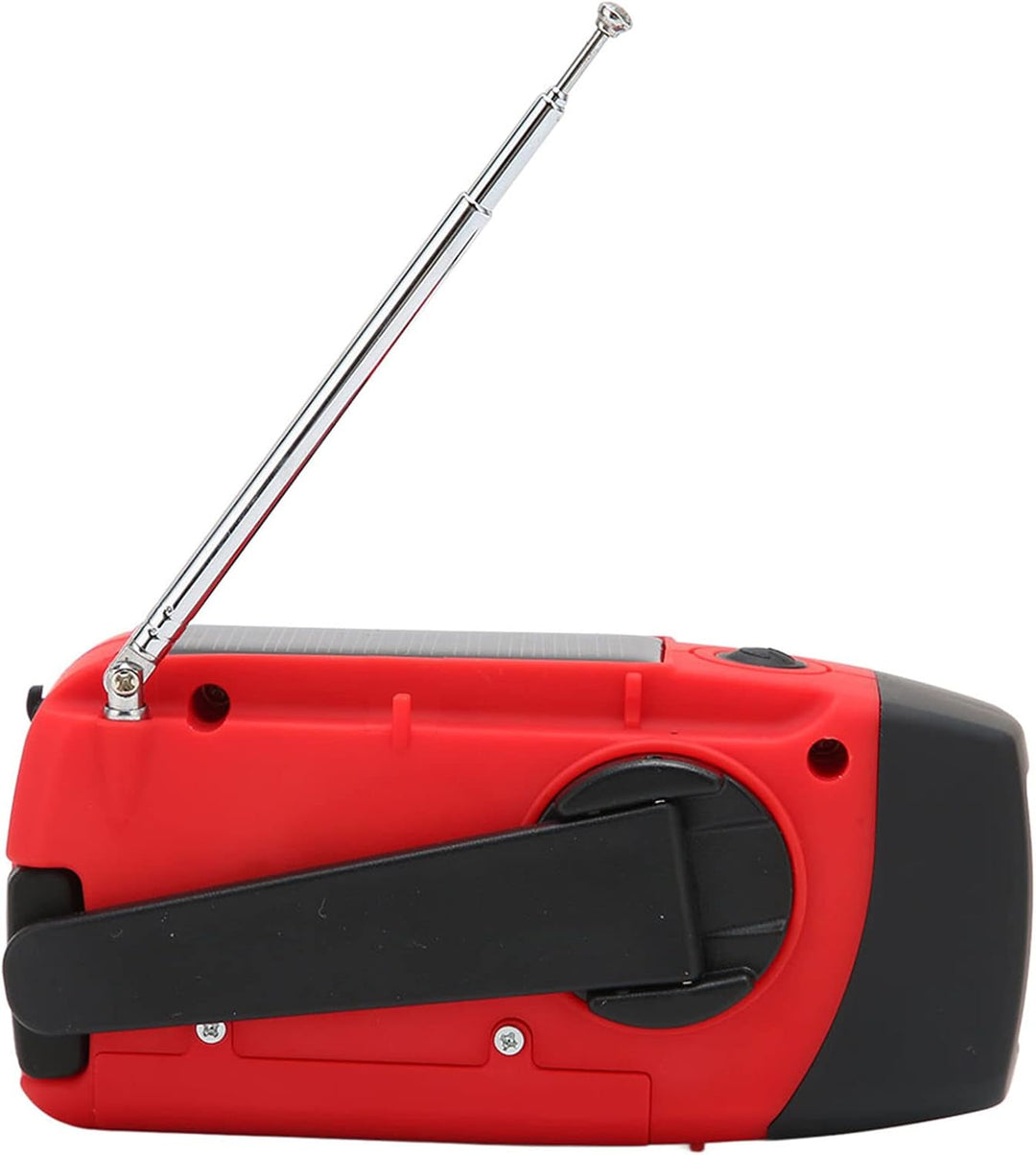 Elprico Aufziehbares Solarradio, AM/FM/WB-Wetterradio Notfall-Solar-Handkurbel-Dynamo mit LED-Tasche