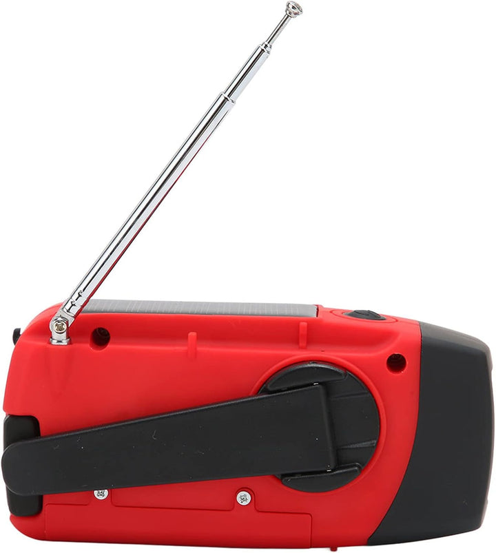 Elprico Aufziehbares Solarradio, AM/FM/WB-Wetterradio Notfall-Solar-Handkurbel-Dynamo mit LED-Tasche